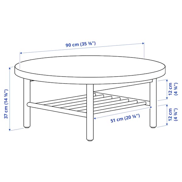 IKEA LISTERBY coffee table, 35 3/8 in Dark Brown Beech Veneer, Ikea Ireland | 8051OKNPG