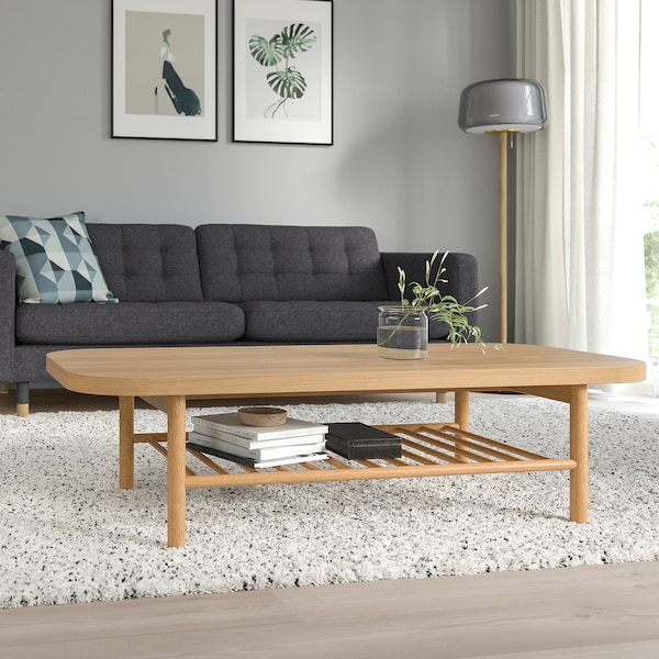 IKEA LISTERBY coffee table, 55 1/8x23 5/8 in Oak Veneer, Ikea Ireland | 0387KRJVC