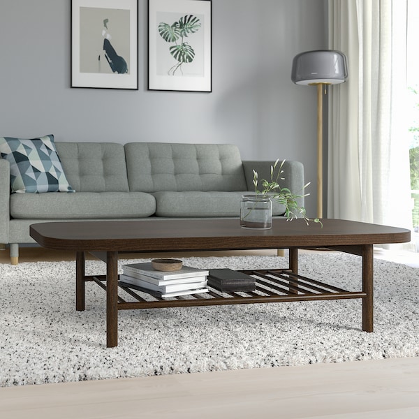 IKEA LISTERBY coffee table, 55 1/8x23 5/8 in Dark Brown Beech Veneer, Ikea Ireland | 1428EHKDW