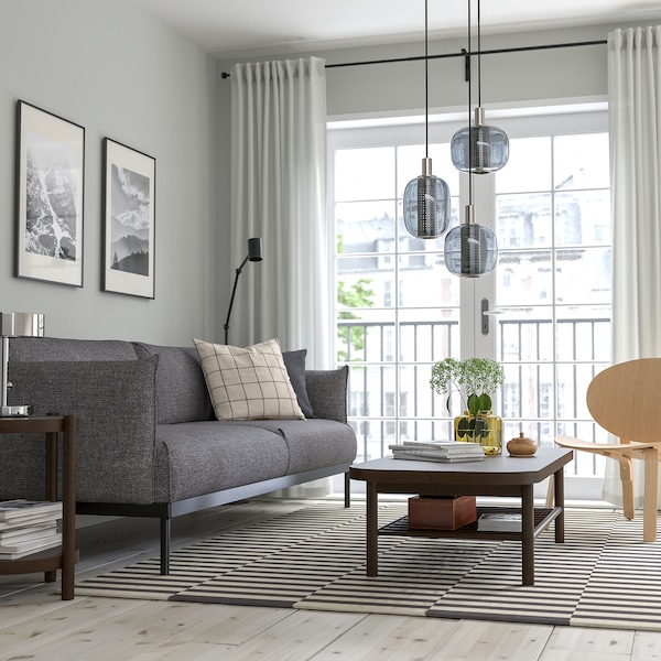 IKEA LISTERBY coffee table, 55 1/8x23 5/8 in Dark Brown Beech Veneer, Ikea Ireland | 1428EHKDW