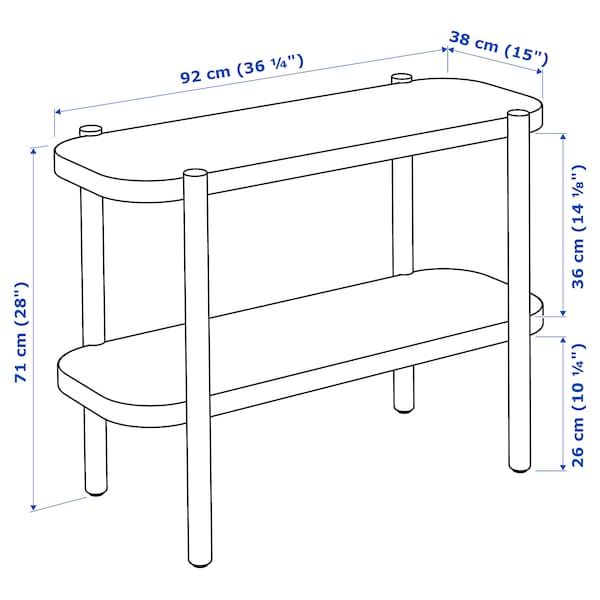 IKEA LISTERBY console table, 36 1/4x15x28 in Oak Veneer, Ikea Ireland | 4835BMQVW
