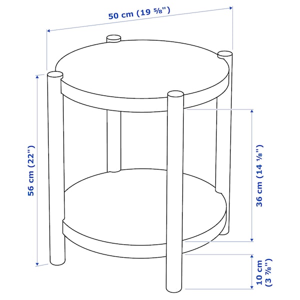 IKEA LISTERBY side table, 19 5/8 in Oak Veneer, Ikea Ireland | 9475YGJWN
