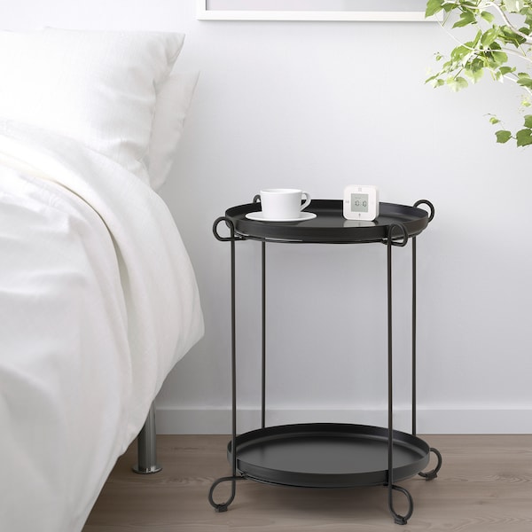 IKEA LIVELYCKE tray table, 19 5/8 in Black, Ikea Ireland | 2514MKHUI