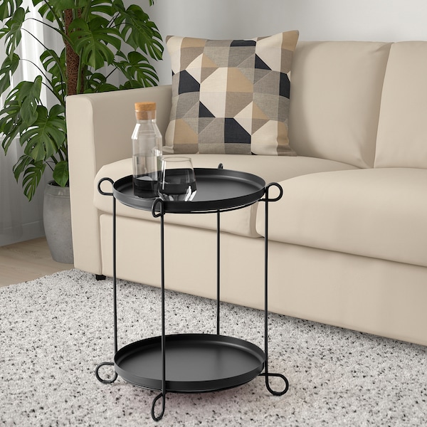 IKEA LIVELYCKE tray table, 19 5/8 in Black, Ikea Ireland | 2514MKHUI