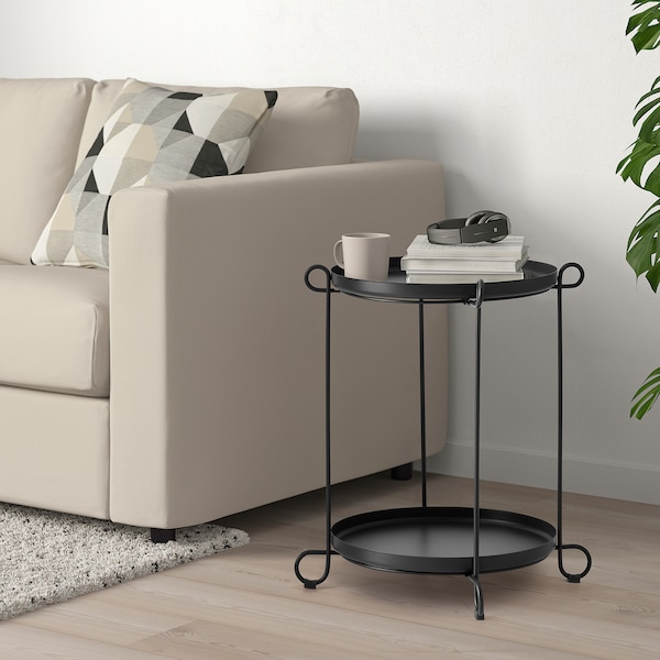 IKEA LIVELYCKE tray table, 19 5/8 in Black, Ikea Ireland | 2514MKHUI