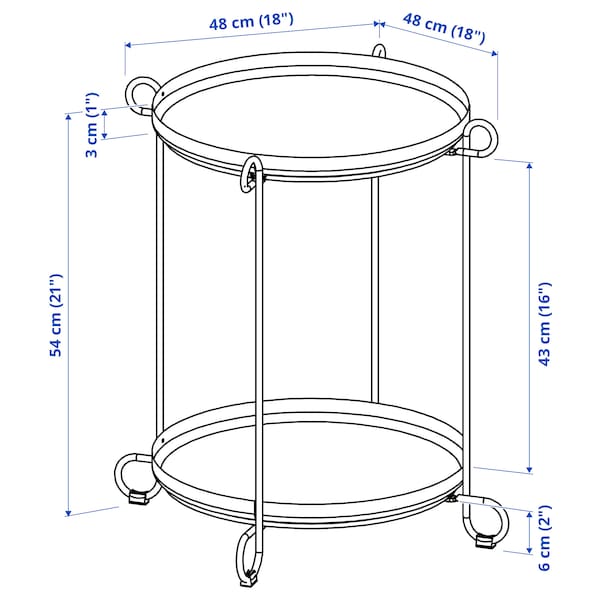 IKEA LIVELYCKE tray table, 19 5/8 in Black, Ikea Ireland | 2514MKHUI