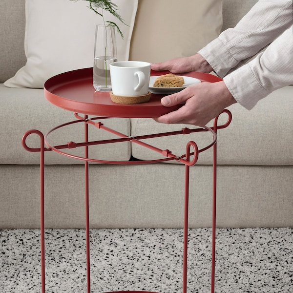IKEA LIVELYCKE tray table, 19 5/8 in Red, Ikea Ireland | 7349FSLVG