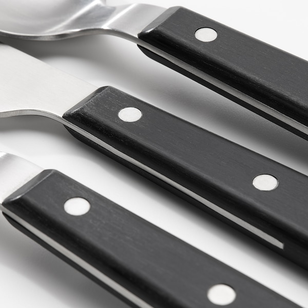 IKEA LIVNÄRA 20-piece flatware set, black, Ikea Ireland | 9216PVEOI