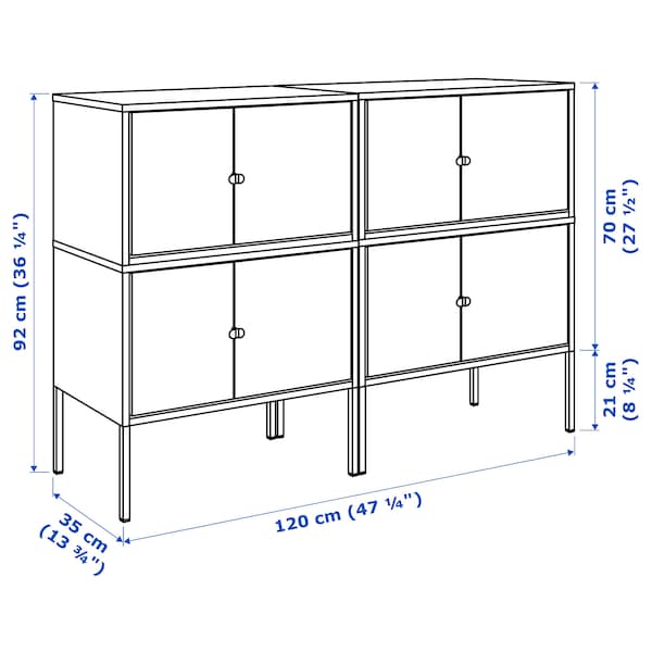 IKEA LIXHULT storage combination, 47 1/4x13 3/4x36 1/4 in Gray, Ikea Ireland | 5283DLJMH