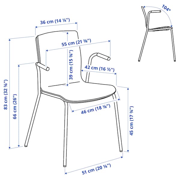 IKEA LÄKTARE conference chair Birch Veneer / White, Ikea Ireland | 2679WUJPF