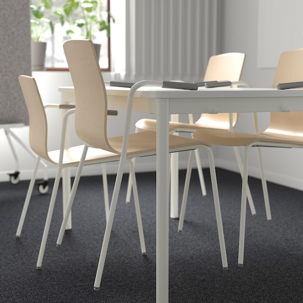 IKEA LÄKTARE conference chair Birch Veneer / White, Ikea Ireland | 2679WUJPF