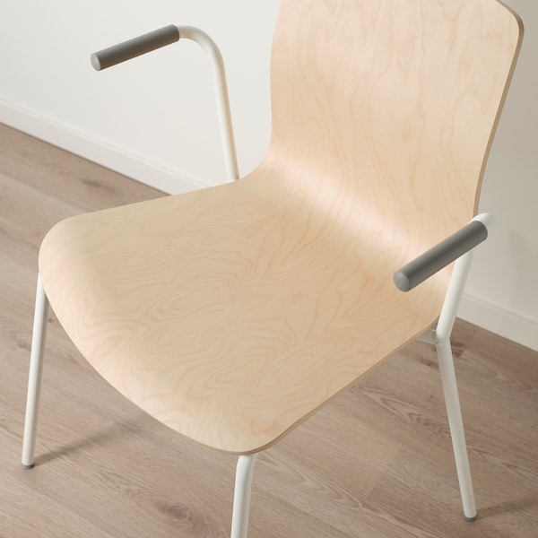 IKEA LÄKTARE conference chair Birch Veneer / White, Ikea Ireland | 2679WUJPF