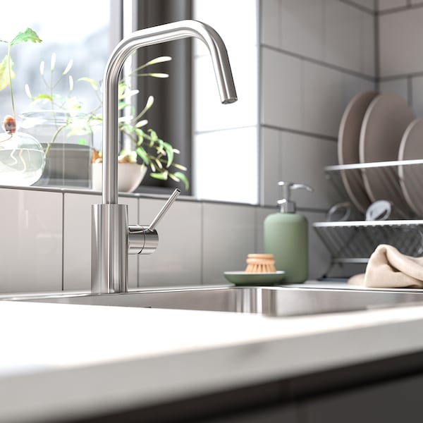 IKEA ÄLMAREN Kitchen faucet, stainless steel color, Ikea Ireland | 6495ABDTJ