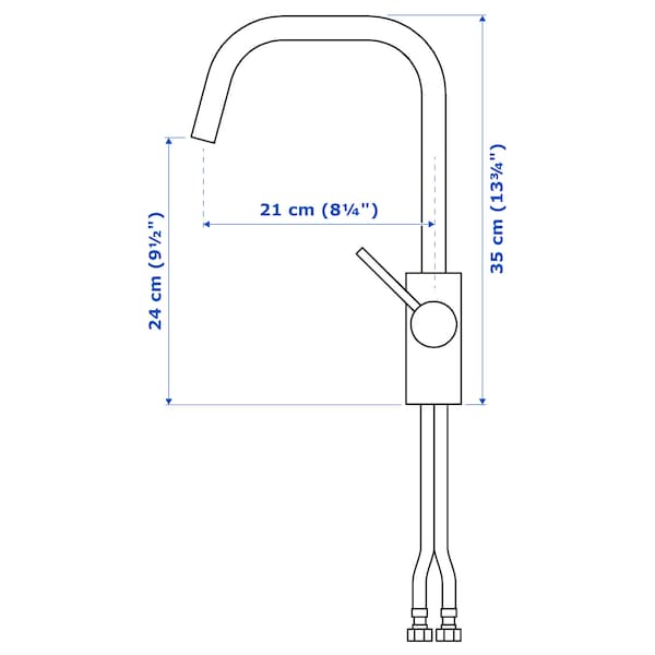 IKEA ÄLMAREN Kitchen faucet, stainless steel color, Ikea Ireland | 6495ABDTJ