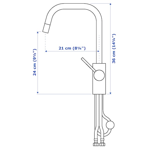 IKEA ÄLMAREN kitchen faucet with pull-out spout, stainless steel color, Ikea Ireland | 5812GDQTK