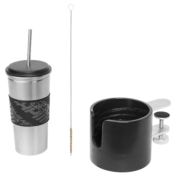 IKEA LÅNESPELARE mug and mug holder Black, Ikea Ireland | 2349UHMZX