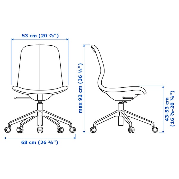IKEA LÅNGFJÄLL conference chair Gunnared Beige / White, Ikea Ireland | 3675JCLUB