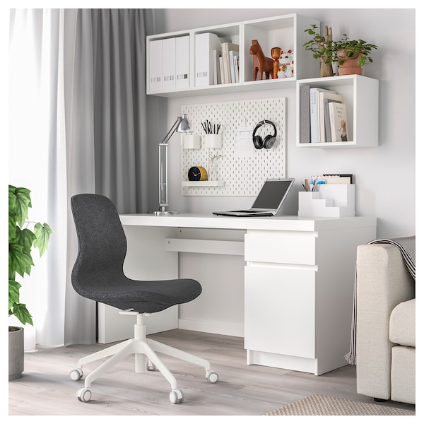 IKEA LÅNGFJÄLL conference chair Gunnared Dark Gray / White, Ikea Ireland | 2963MCJVG