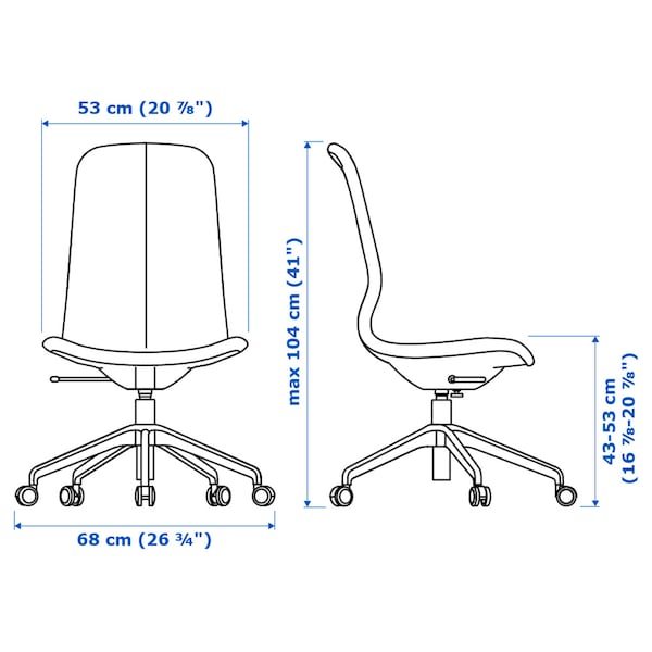 IKEA LÅNGFJÄLL conference chair Gunnared Dark Gray / Black, Ikea Ireland | 8793XSAMU