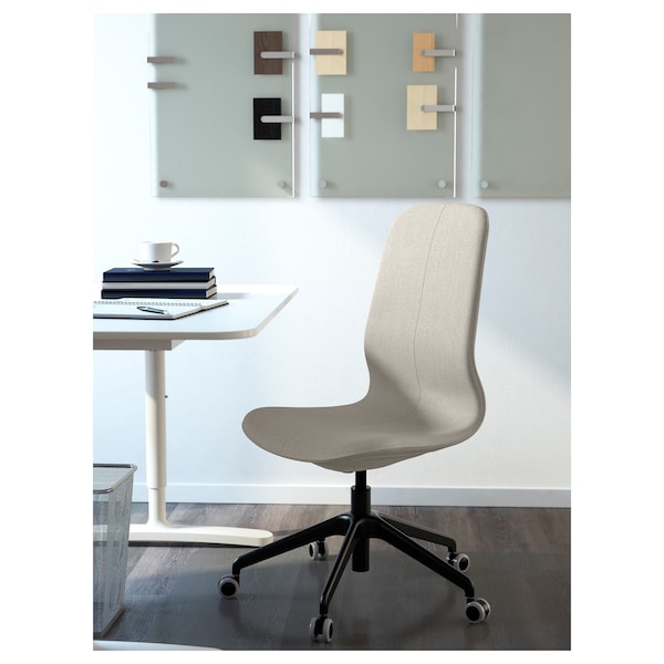 IKEA LÅNGFJÄLL conference chair, Gunnared beige/black Gunnared Beige / Black, Ikea Ireland | 2567XUZIK