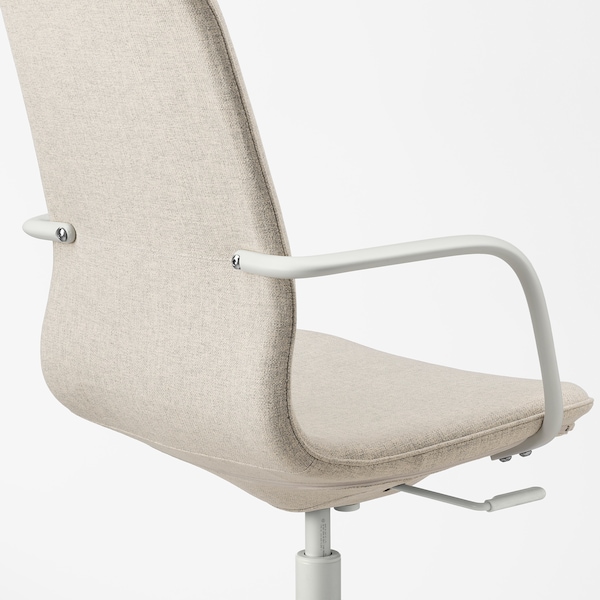 IKEA LÅNGFJÄLL conference chair with armrests Gunnared Beige / White, Ikea Ireland | 2635XUTAD