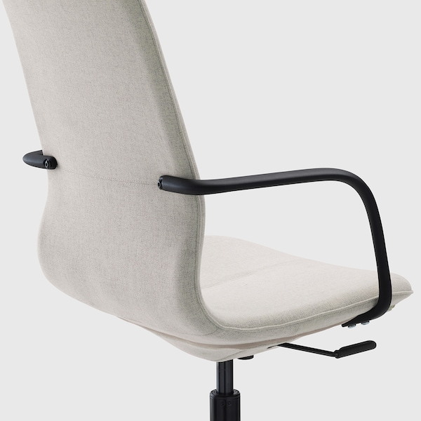 IKEA LÅNGFJÄLL conference chair with armrests, Gunnared beige/black Gunnared Beige / Black, Ikea Ireland | 5941ZQOYX