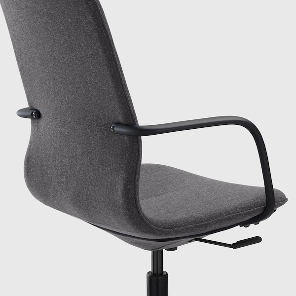 IKEA LÅNGFJÄLL conference chair with armrests Gunnared Dark Gray / Black, Ikea Ireland | 9147PQBKT