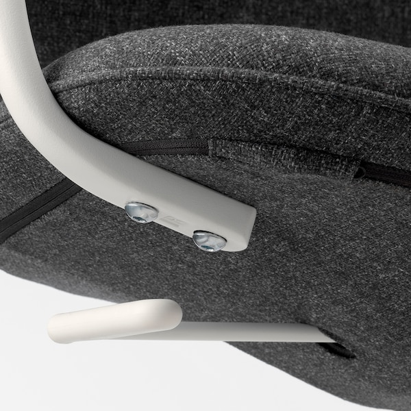 IKEA LÅNGFJÄLL conference chair with armrests Gunnared Dark Gray / White, Ikea Ireland | 7938LXFCD