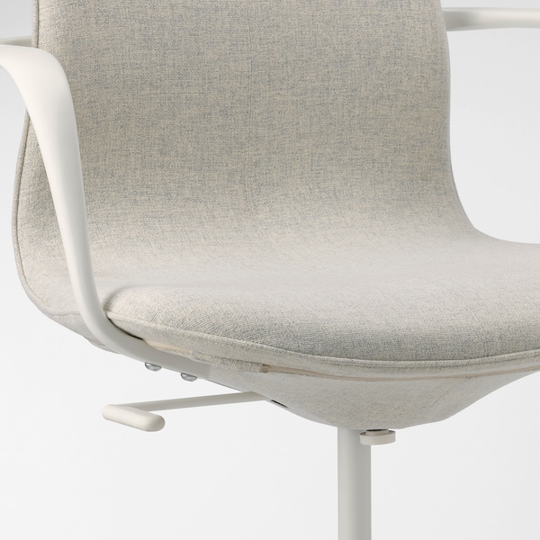 IKEA LÅNGFJÄLL conference chair with armrests Gunnared Beige / White, Ikea Ireland | 7389DUCEL