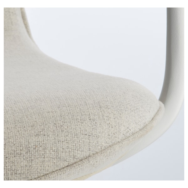 IKEA LÅNGFJÄLL conference chair with armrests Gunnared Beige / White, Ikea Ireland | 7389DUCEL