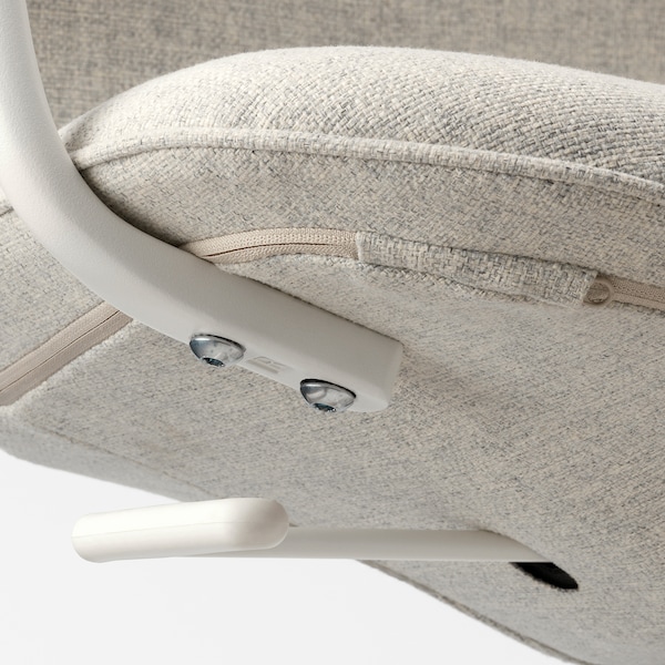 IKEA LÅNGFJÄLL conference chair with armrests Gunnared Beige / White, Ikea Ireland | 7389DUCEL