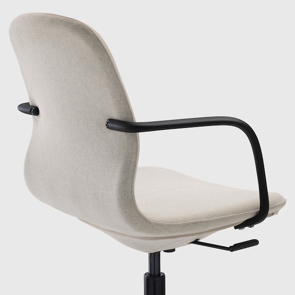 IKEA LÅNGFJÄLL conference chair with armrests, Gunnared beige/black Gunnared Beige / Black, Ikea Ireland | 7132FZKPO
