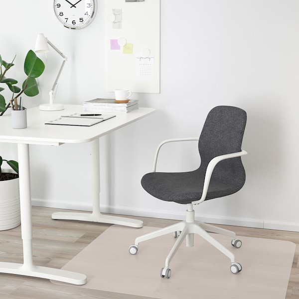 IKEA LÅNGFJÄLL conference chair with armrests Gunnared Dark Gray / White, Ikea Ireland | 6302NALMC