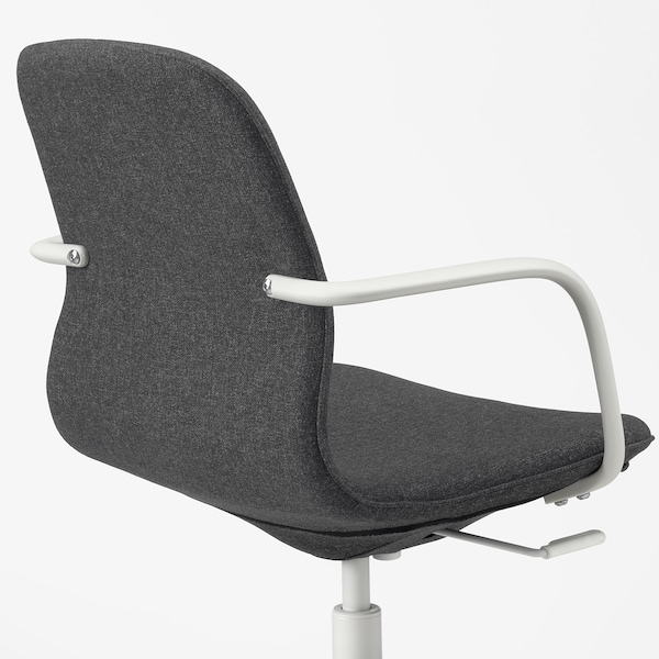 IKEA LÅNGFJÄLL conference chair with armrests Gunnared Dark Gray / White, Ikea Ireland | 6302NALMC