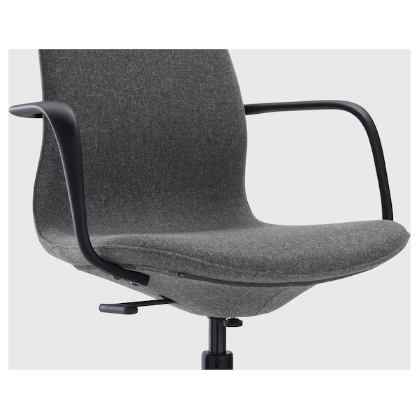 IKEA LÅNGFJÄLL conference chair with armrests Gunnared Dark Gray / Black, Ikea Ireland | 4186WAYIQ