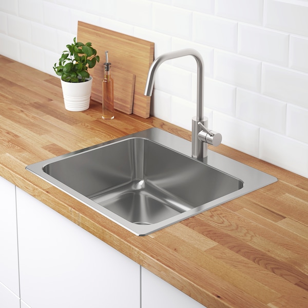IKEA LÅNGUDDEN sink, stainless steel, 22x20 5/8 in, Ikea Ireland | 7051AJIYC