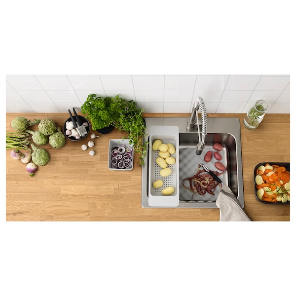 IKEA LÅNGUDDEN sink, stainless steel, 22x20 5/8 in, Ikea Ireland | 7051AJIYC