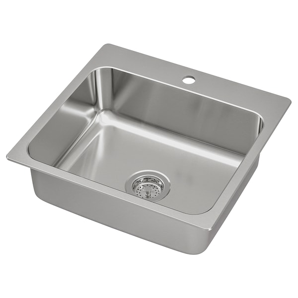 IKEA LÅNGUDDEN sink, stainless steel, 22x20 5/8 in, Ikea Ireland | 7051AJIYC