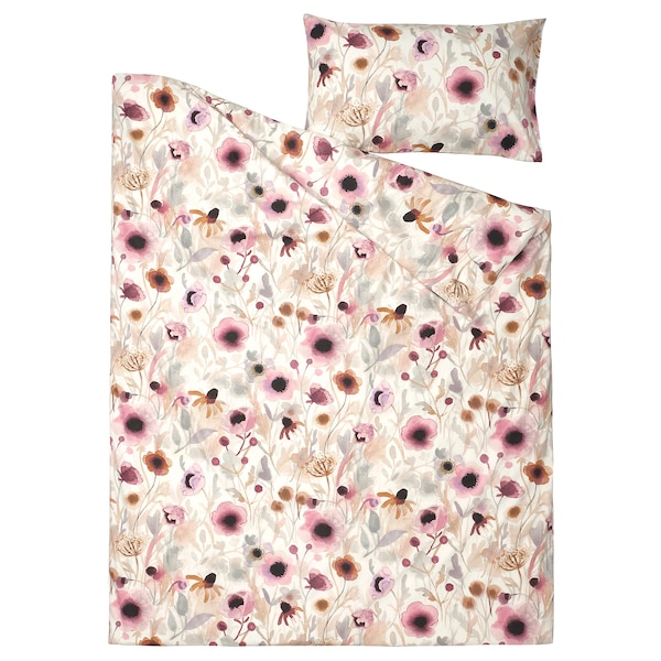 IKEA LÖNNHÖSTMAL duvet cover and pillowcase(s), Twin Multicolor / Floral Pattern, Ikea Ireland | 7589OZBKR