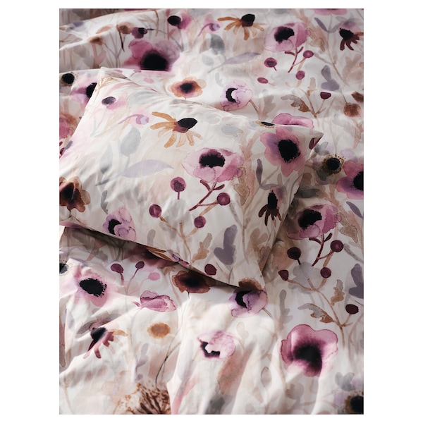 IKEA LÖNNHÖSTMAL duvet cover and pillowcase(s), Twin Multicolor / Floral Pattern, Ikea Ireland | 7589OZBKR