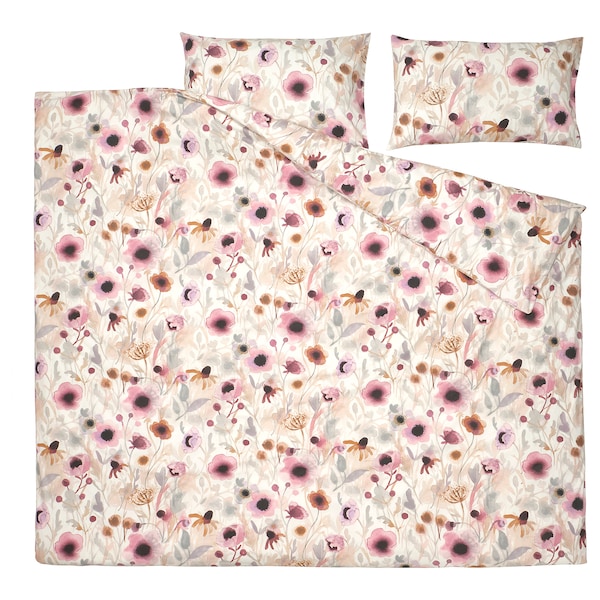 IKEA LÖNNHÖSTMAL duvet cover and pillowcase(s), King Multicolor / Floral Pattern, Ikea Ireland | 6015TPJQR