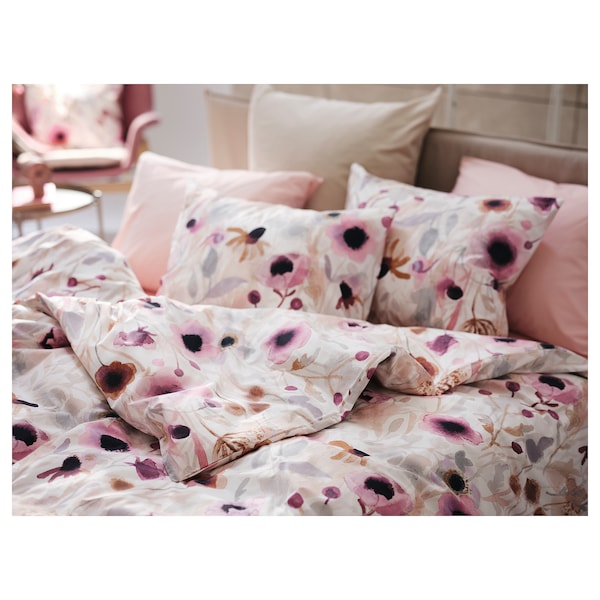 IKEA LÖNNHÖSTMAL duvet cover and pillowcase(s), King Multicolor / Floral Pattern, Ikea Ireland | 6015TPJQR