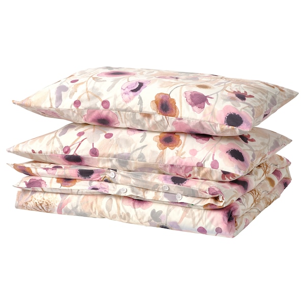IKEA LÖNNHÖSTMAL duvet cover and pillowcase(s), King Multicolor / Floral Pattern, Ikea Ireland | 6015TPJQR