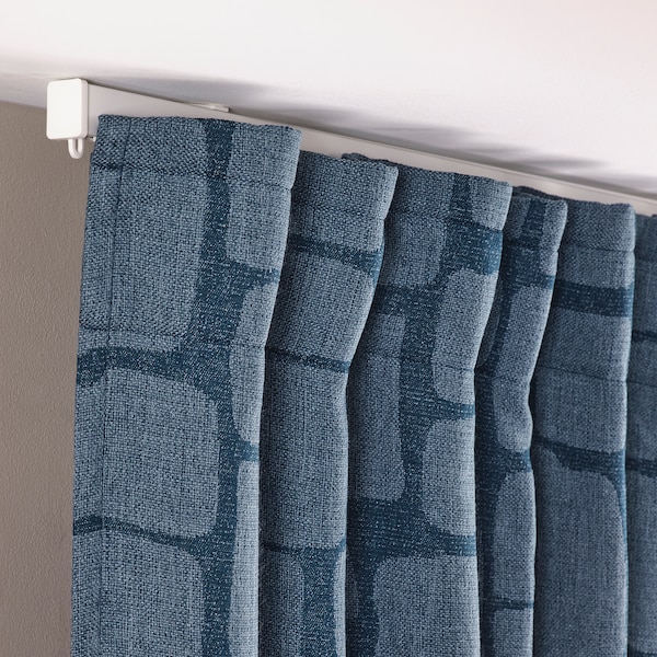 IKEA LÖNNSTÄVMAL black-out curtains, 1 pair, 57x84 in Blue, Ikea Ireland | 9520TWBKA