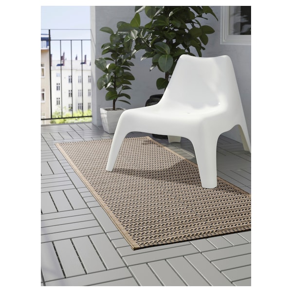 IKEA LOBBÄK rug flatwoven, in/outdoor, beige, 2'7 inx6'7 in, Ikea Ireland | 7592NYLZU
