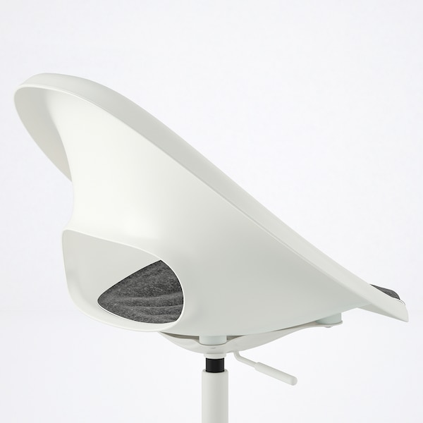 IKEA LOBERGET / MALSKÄR swivel chair + pad White / Dark Gray, Ikea Ireland | 4203XKMGR