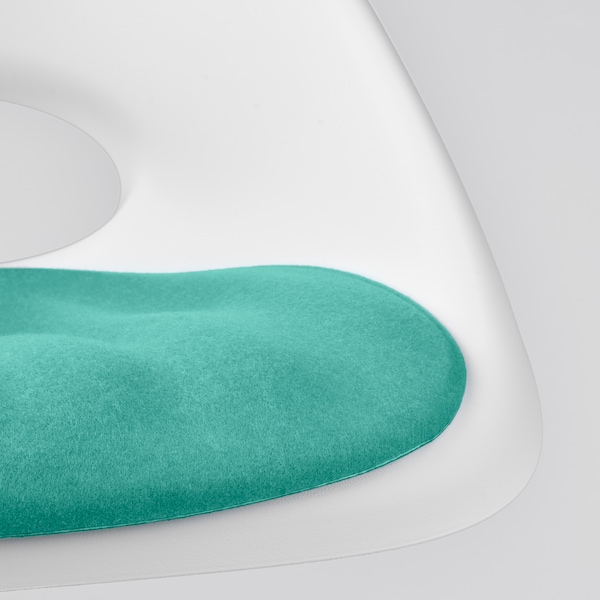 IKEA LOBERGET / SIBBEN children’s desk chair with pad, white/turquoise, Ikea Ireland | 2640MICHV