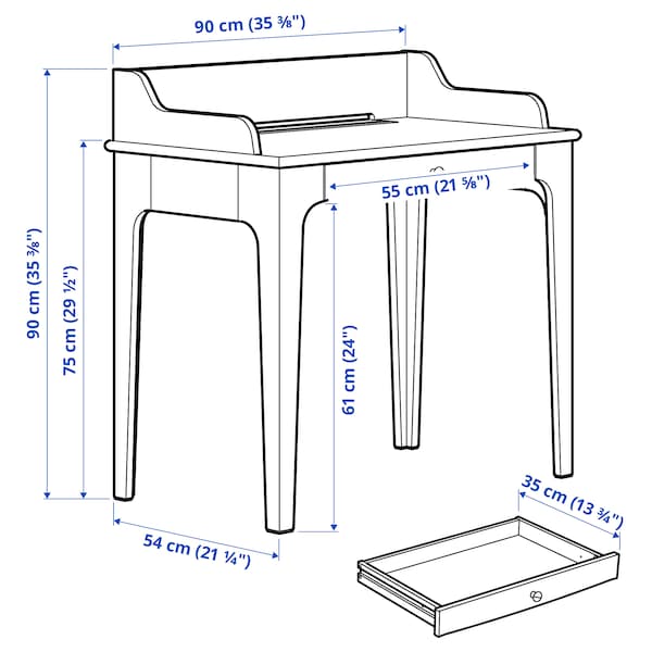 IKEA LOMMARP Desk, 35 3/8x21 1/4 in Light Beige, Ikea Ireland | 6180WJPTE