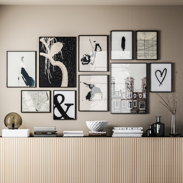 IKEA LOMVIKEN frame, 12x16 in Black, Ikea Ireland | 1065HDMFV