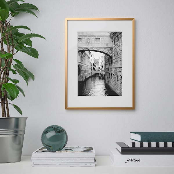 IKEA LOMVIKEN frame, 12x16 in Gold, Ikea Ireland | 1654PQEMU
